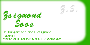 zsigmond soos business card